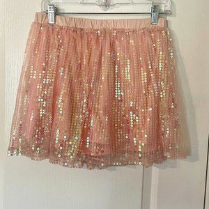 Girls Pink Sequin Skirt Size XL 14/16